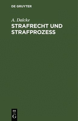 bokomslag Strafrecht Und Strafproze