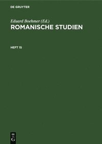 bokomslag Romanische Studien. Heft 15