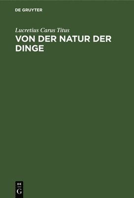 bokomslag Von Der Natur Der Dinge