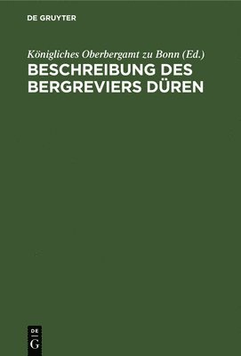 bokomslag Beschreibung Des Bergreviers Düren
