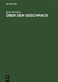 bokomslag Über Den Geschmack