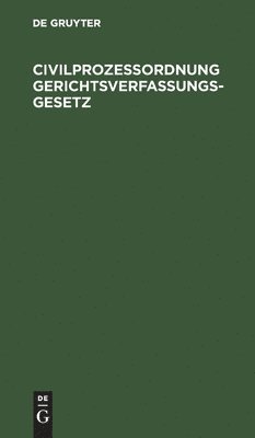 Civilprozeßordnung Gerichtsverfassungsgesetz 1
