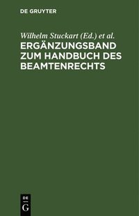 bokomslag Ergänzungsband Zum Handbuch Des Beamtenrechts