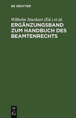 bokomslag Ergänzungsband Zum Handbuch Des Beamtenrechts