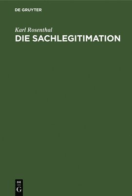 bokomslag Die Sachlegitimation