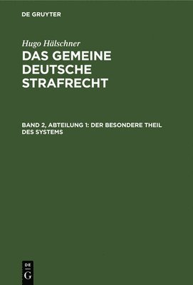 Der besondere Theil des Systems 1