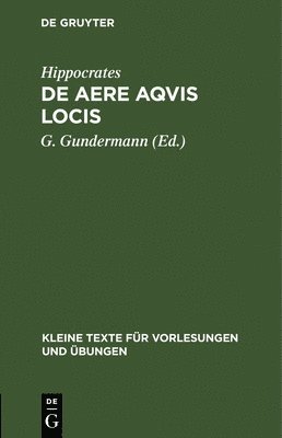 bokomslag de Aere Aqvis Locis