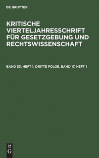 bokomslag Dritte Folge. Band 17, Heft 1