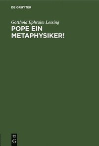 bokomslag Pope Ein Metaphysiker!