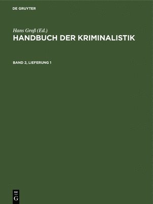 bokomslag Handbuch der Kriminalistik