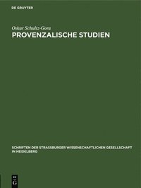 bokomslag Provenzalische Studien