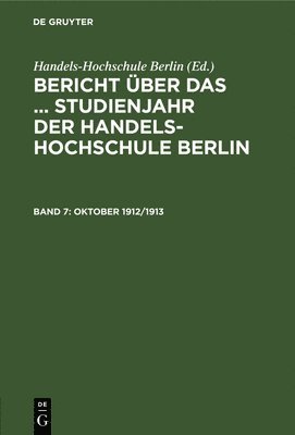 bokomslag Oktober 1912/1913