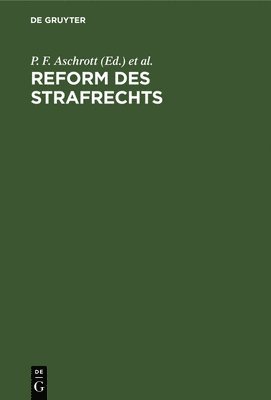 bokomslag Reform des Strafrechts