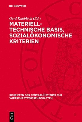 bokomslag Materiell-Technische Basis, Sozialökonomische Kriterien