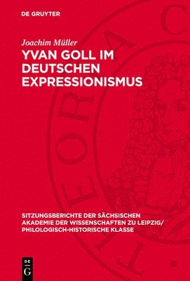 bokomslag Yvan Goll Im Deutschen Expressionismus