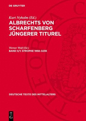 bokomslag Albrechts von Scharfenberg Jüngerer Titurel, Band II/1, Strophe 1958-3236