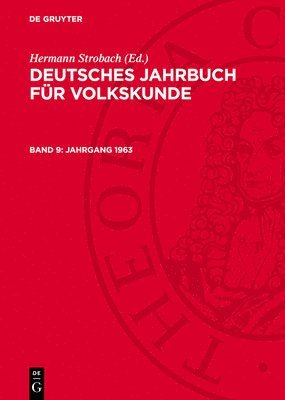 bokomslag Deutsches Jahrbuch für Volkskunde, Band 9, Jahrgang 1963
