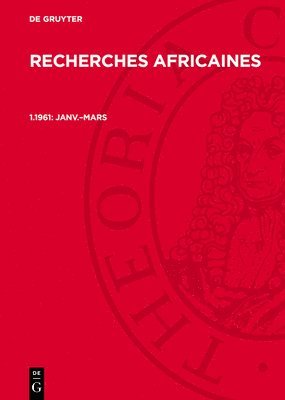 bokomslag Recherches Africaines, 1.1961, janv.-mars