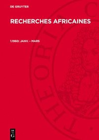 bokomslag Recherches Africaines, 1.1960, janv. - mars