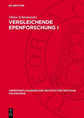 bokomslag Vergleichende Epenforschung I