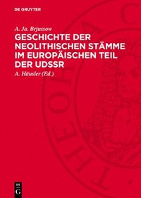 bokomslag Geschichte Der Neolithischen Stämme Im Europäischen Teil Der Udssr