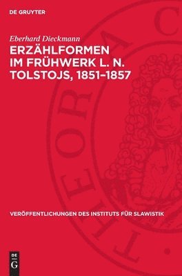 bokomslag Erzählformen Im Frühwerk L. N. Tolstojs, 1851-1857