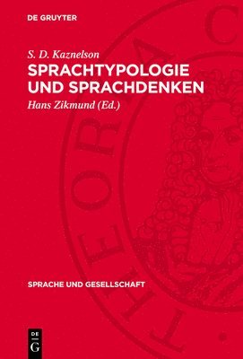 bokomslag Sprachtypologie Und Sprachdenken