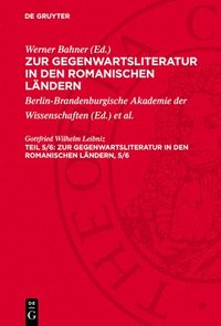 bokomslag Zur Gegenwartsliteratur in Den Romanischen Ländern, 5/6: Avgrl-B, 5/6