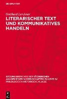 bokomslag Literarischer Text Und Kommunikatives Handeln