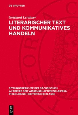 bokomslag Literarischer Text Und Kommunikatives Handeln