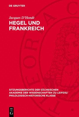 bokomslag Hegel Und Frankreich