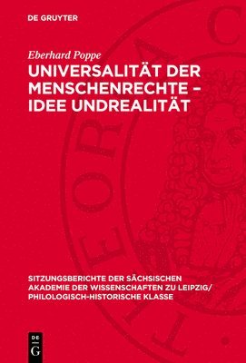 bokomslag Universalität Der Menschenrechte - Idee Undrealität