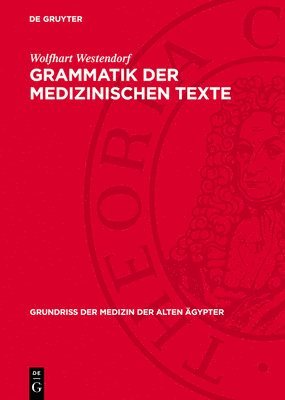 bokomslag Grammatik Der Medizinischen Texte