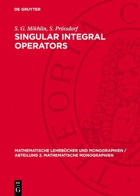 bokomslag Singular Integral Operators