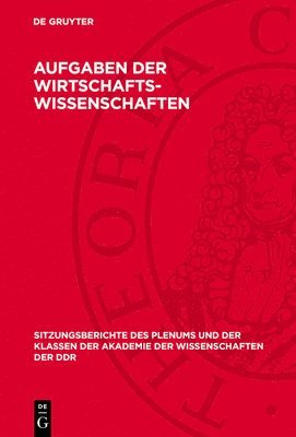 Nocontributor, Degruyter - Aufgaben der Wirtschaftswissenschaften, Inbunden