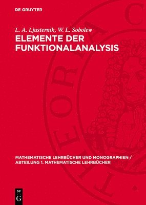 Elemente Der Funktionalanalysis 1