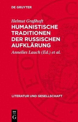 bokomslag Humanistische Traditionen Der Russischen Aufklärung