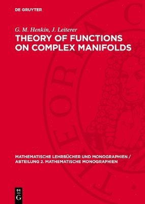 bokomslag Theory of Functions on Complex Manifolds