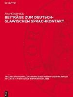 bokomslag Beiträge Zum Deutsch-Slawischen Sprachkontakt