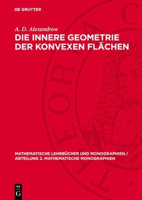 bokomslag Die Innere Geometrie Der Konvexen Flächen