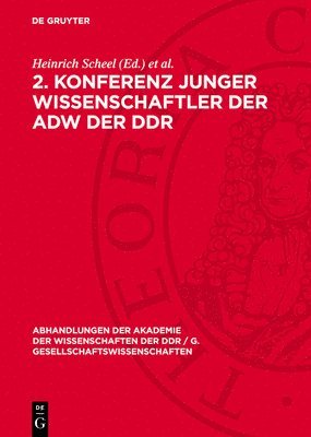 2. Konferenz Junger Wissenschaftler Der Adw Der DDR 1