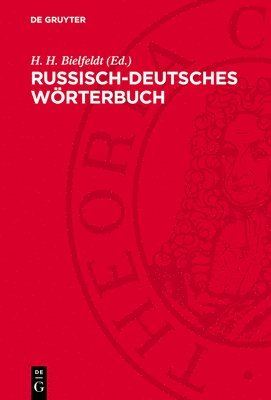H H Bielfeldt - Russisch-Deutsches Wörterbuch, Inbunden