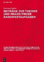 bokomslag Beiträge Zur Theorie Und PRAXIS Freier Randwertaufgaben
