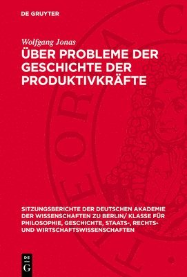 bokomslag Über Probleme Der Geschichte Der Produktivkräfte