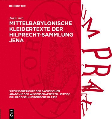 bokomslag Mittelbabylonische Kleidertexte Der Hilprecht-Sammlung Jena: Mit Einem Anhang: Fünf Alt-, Mittel- Und Neubabylonische Texte Verschiedenen Inhalts Aus