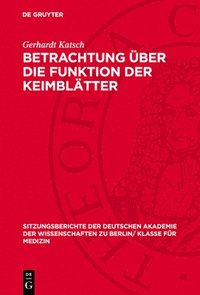 bokomslag Betrachtung Über Die Funktion Der Keimblätter