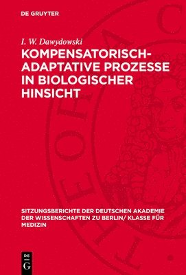 bokomslag Kompensatorisch-Adaptative Prozesse in Biologischer Hinsicht