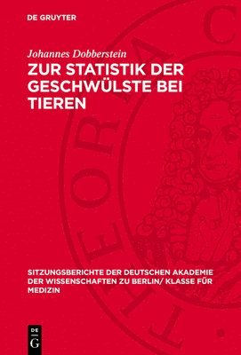 bokomslag Zur Statistik Der Geschwülste Bei Tieren