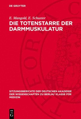 Die Totenstarre Der Darmmuskulatur 1