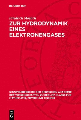 bokomslag Zur Hydrodynamik Eines Elektronengases